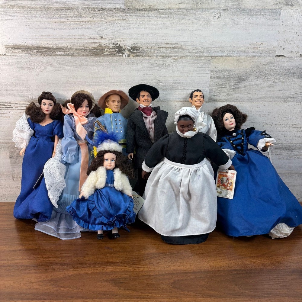 Gone With the Wind World Dolls  Scarlett O'Hara, Rhett, Ashley Lot of 8